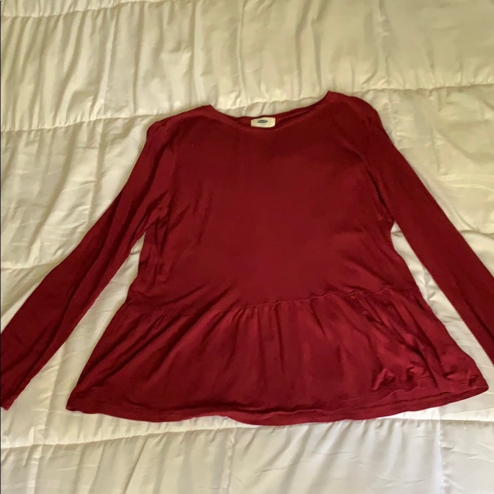 Precious Peplum Long Sleeve Top